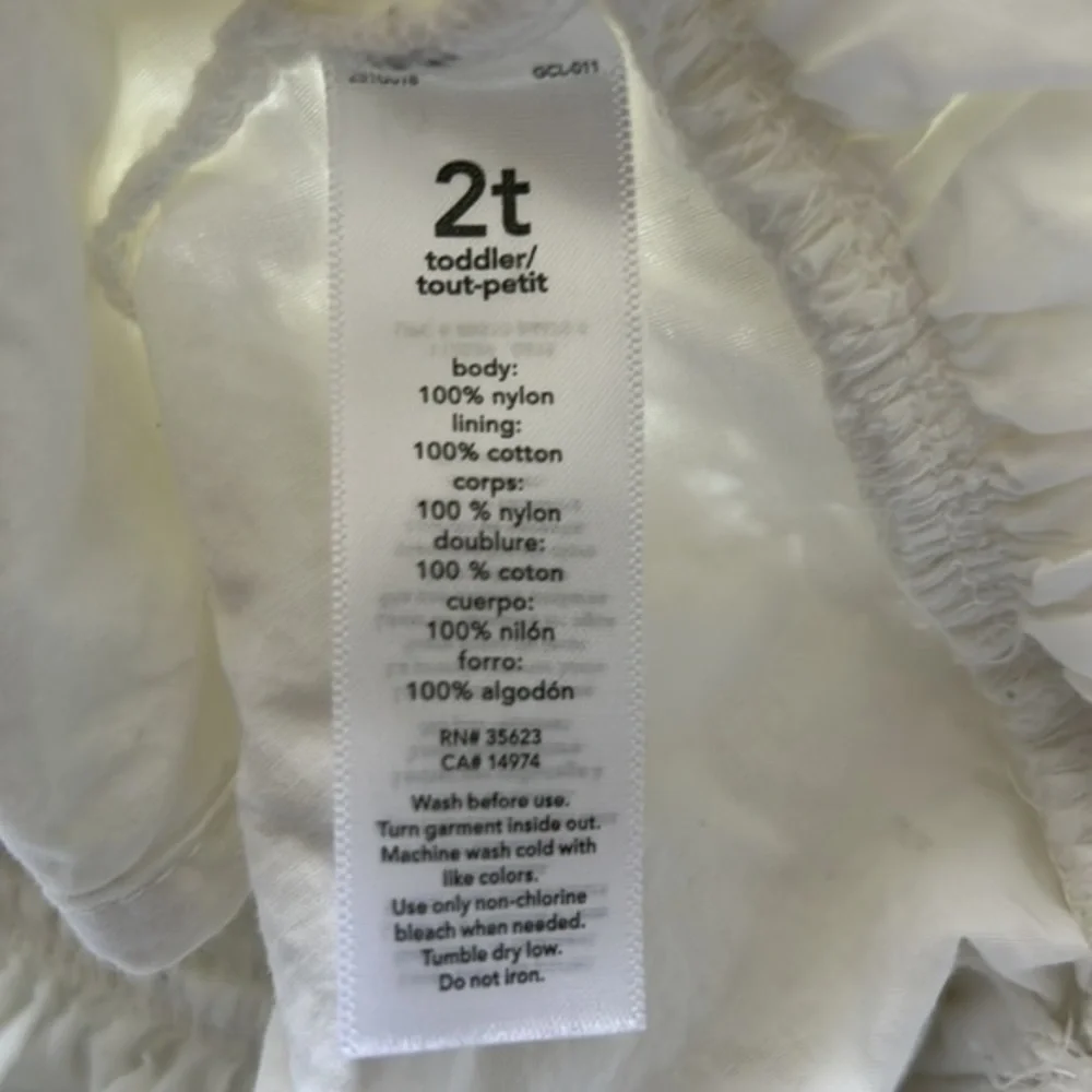 Carter’s Dress White Lace Fabric Size 2T